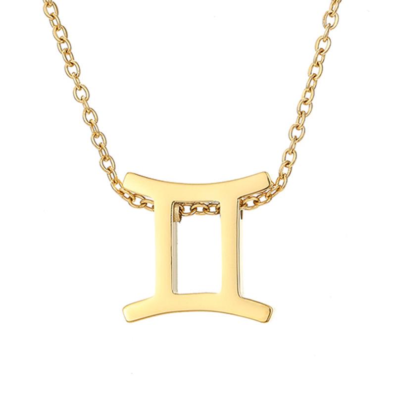 14K Gold-Plated Zodiac Pendant Necklace - Hot Selling Stainless Steel Women's Necklace