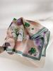 Premium Design Female 111% Mulberry Silk Silk Scarf Classic Retro Silk Double Crepe Lace Square Scarf Oil Painting Style Shawl