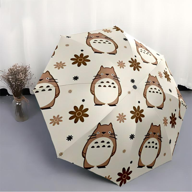 1pc Totoro Automatic Umbrella 8-Bone Design Compact Gear for Outdoor Travel, Perfect Helloween Chrismas Gift for Friends or Family Yy250903214