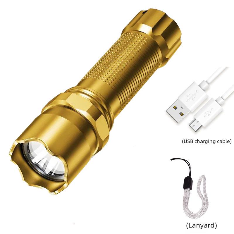 Mini COB Flashlight: USB Rechargeable, Bright Outdoor Light with Plastic Casing
