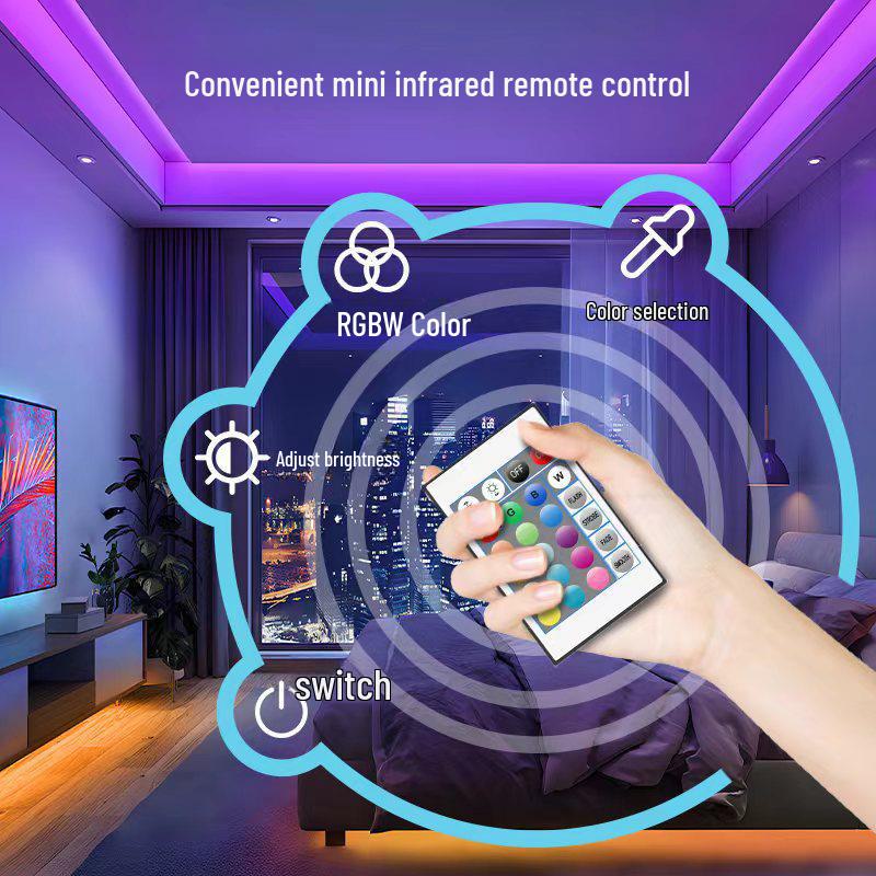 5V RGB LED Light Strip Set: Color-Changing USB Bluetooth Smart Background for Desk and Wall Decoration.