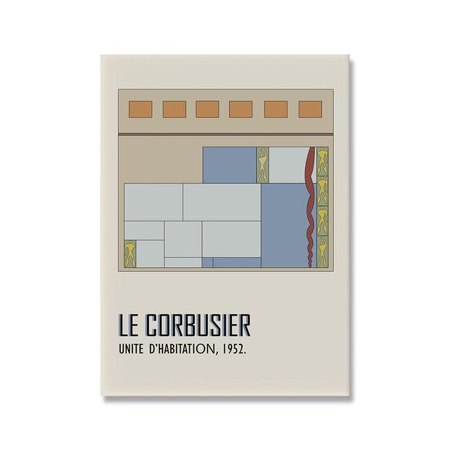 Poster expoziție de artă francez Le Corbusier Vintage corp feminin abstract imprimare murală medievală Bauhaus pictură pe pânză decorare