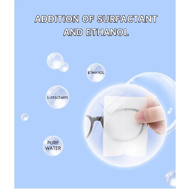 10-100pcs 100-Count Disposable Glasses Cleaning Wipes, for Glasses, Screens, and Lenses