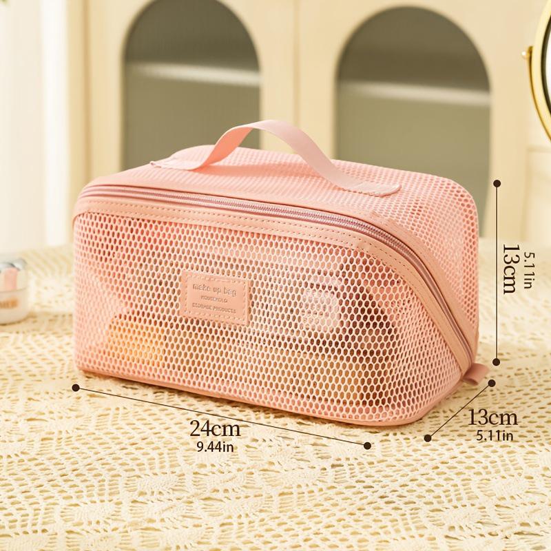 Luxurious Cross-Border Mesh Cosmetic Bag: Spacious, Portable, Compartmentalized Toiletry Organizer