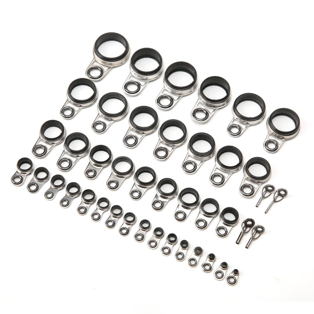 41 in 1 Set Universal Rock Casting Tackle Fishing Rod Guides Line Rings Top Tips