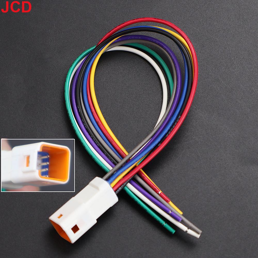 JCD 1pcs 2P 3P 4P 6P 8P 0.6MM Waterproof Wire Connector Plug Male And Female Socket With Cable JST Connectors