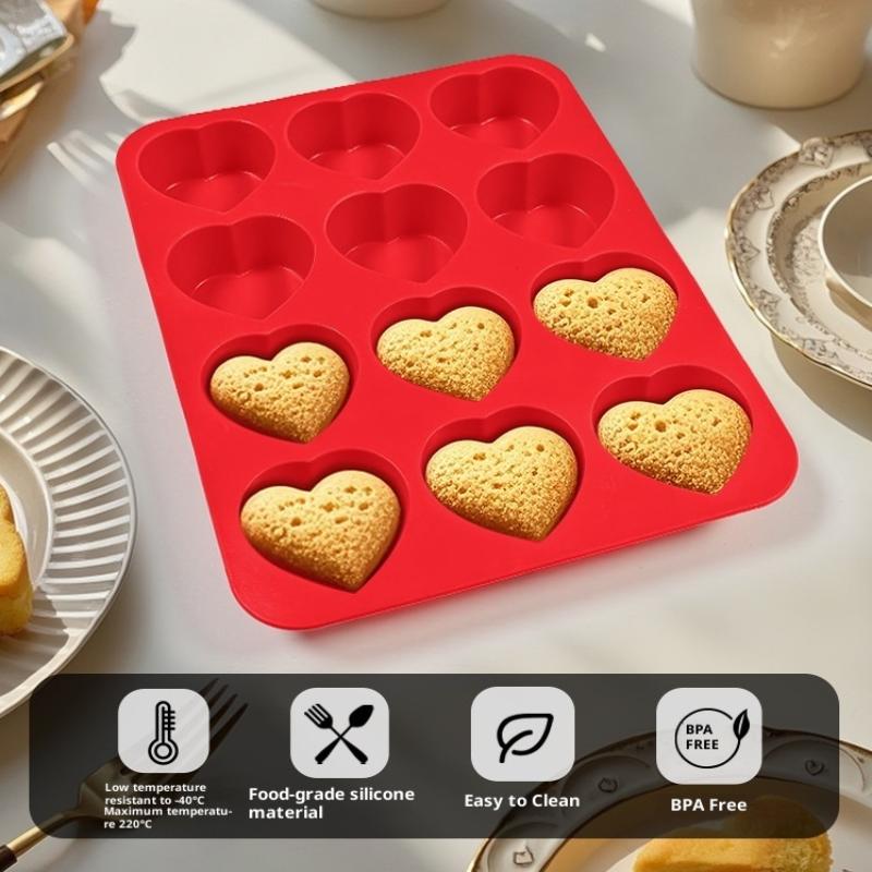 Heart Shaped Chocolate Silicone Baking Molds For French Dessert Mousse Pastry Fondant Candy Gummy Cake Decoration Bakeware Mold