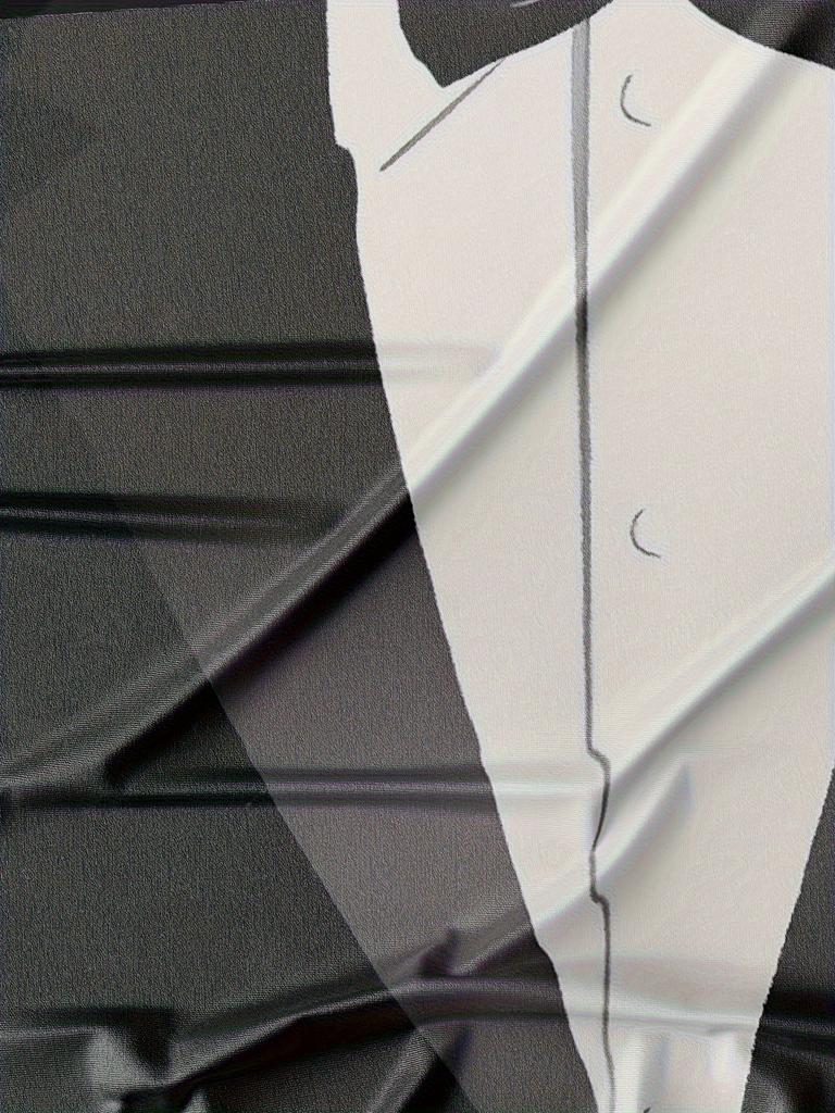 Pánské tričko s 3D potiskem Smoking - Černobílý formální design, Krátký rukáv, Kulatý výstřih, Lze prát v pračce, Neformální styl, Oblečení na párty| Neformální