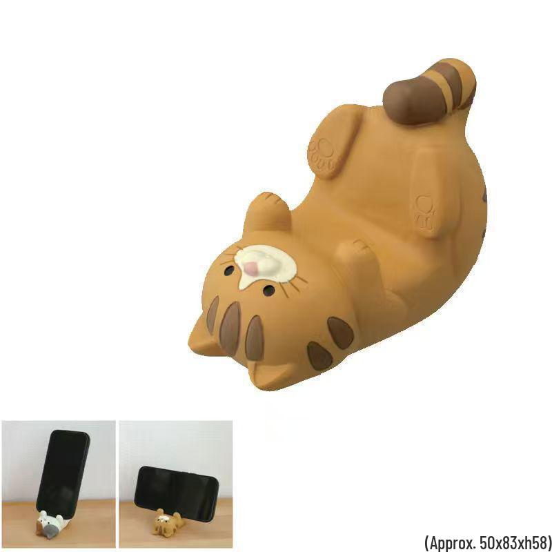 Adorable Kitten Phone & Glasses Holder: Cartoon Desk Stand for Tablets & More