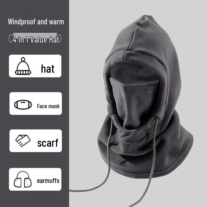 Windproof Winter Cycling Neck Gaiter & Helmet Mask with Fleece Lining