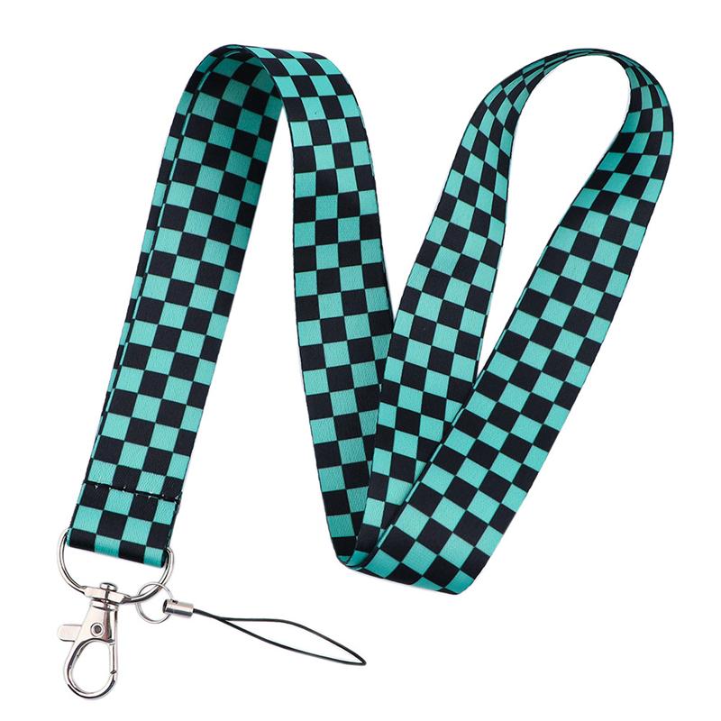 Demon Slayer Nyckelband Bilnyckelring ID-kort Pass Gym Mobiltelefonbricka Barnnyckelringhållare Smyckedekorationer