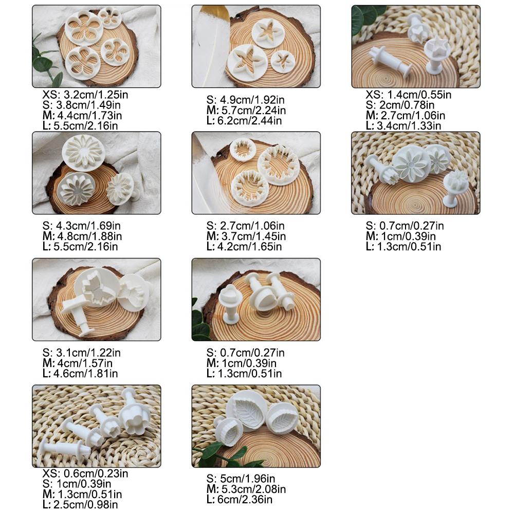 33PCS Baking Tool Set Fondant Embossing Mold Cake Tool Cookie Mold Easy To Remove Mold