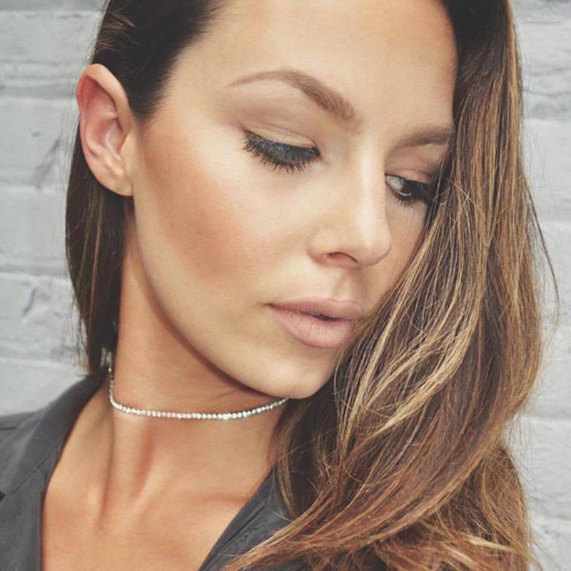 Simple temperament diamond necklace, female collarbone necklace, neck chain choker hot-selling single product