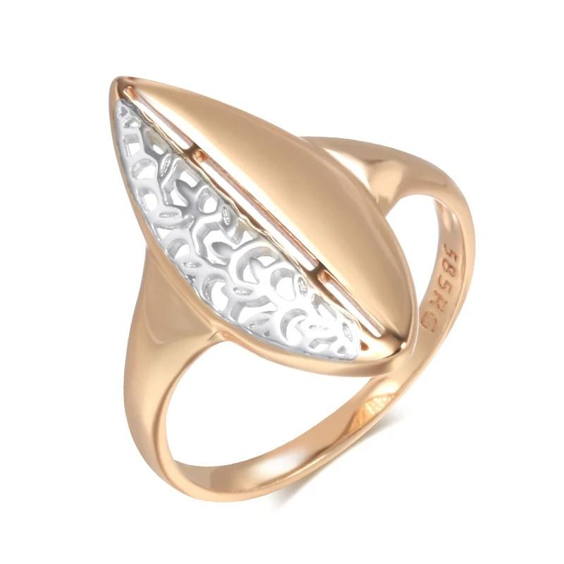 

Luxury Glossy Metal Flower Ethnic Ring For Women Fashion Rose Gold Color Mix Daily Fine Vintage Jewelry 10