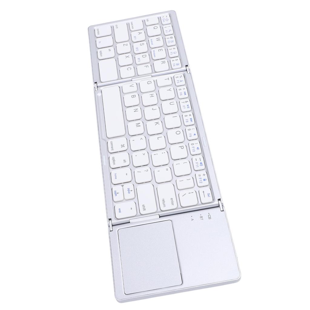 Foldable Bluetooth Keyboard Portable Triple Folding Rechargeable Wireless Keyboard with Touchpad