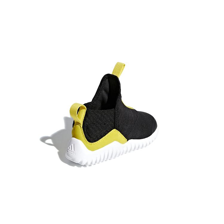 Adidas Rapidazen I Slip Resistant Abrasion Resistant Low top Toddler Shoes Black Yellow White Infant And Toddler AH2536