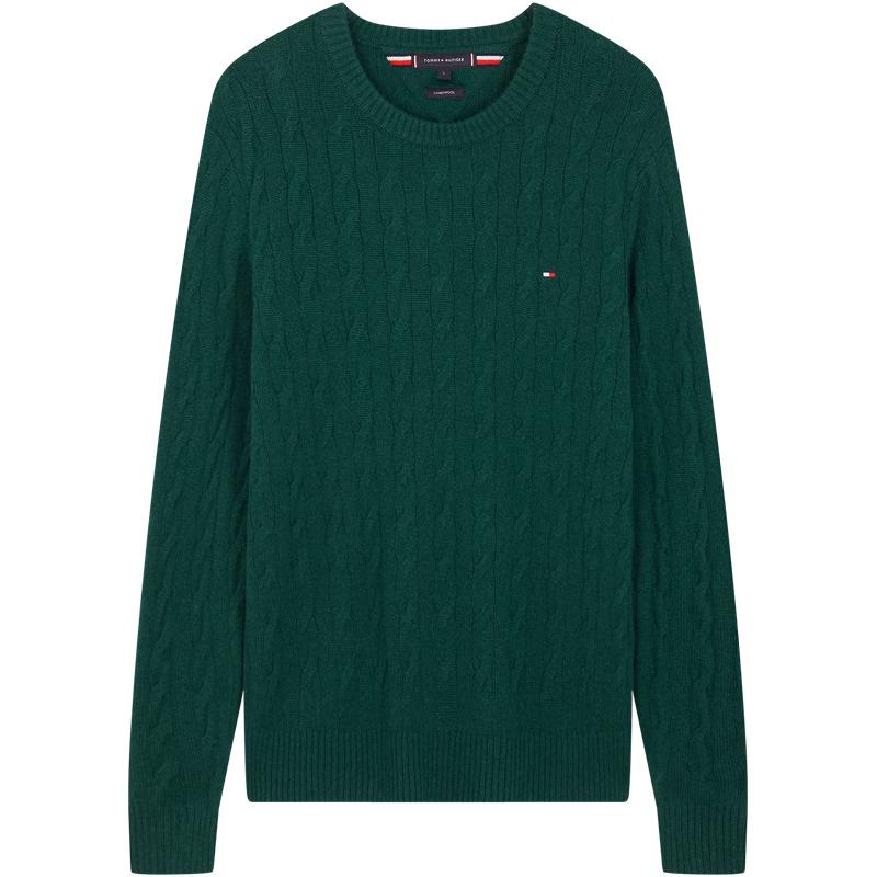 Tommy Hilfiger Unisex Cable-Knit Pure Wool Sweater