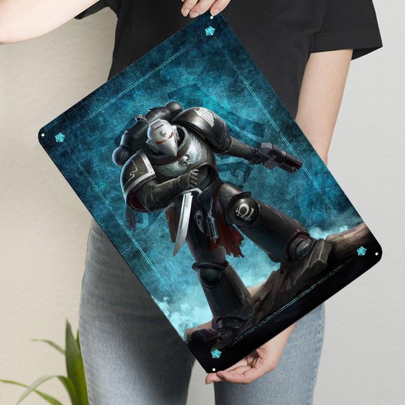 

Raven Guard Intercessor Sign Military Poster Wall Decor Custom Metal Tin Signs for Wall Art Decoration Vintage Home Decor Items 20x30cm（7.8x11.8inch）