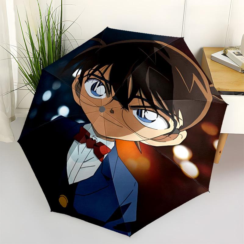 1pc Detective Conan Automatic Folding Umbrella, Automatic Folding Umbrella with 8 Ribs, Convenient for Outdoor Use 045