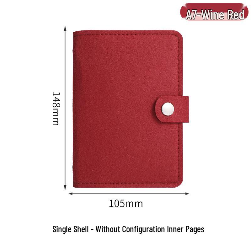 A7 Felt Pocket Book: Portable, Stylish Notebook for Girls – Grid, Blank, and Lined for Financial Management Diary.