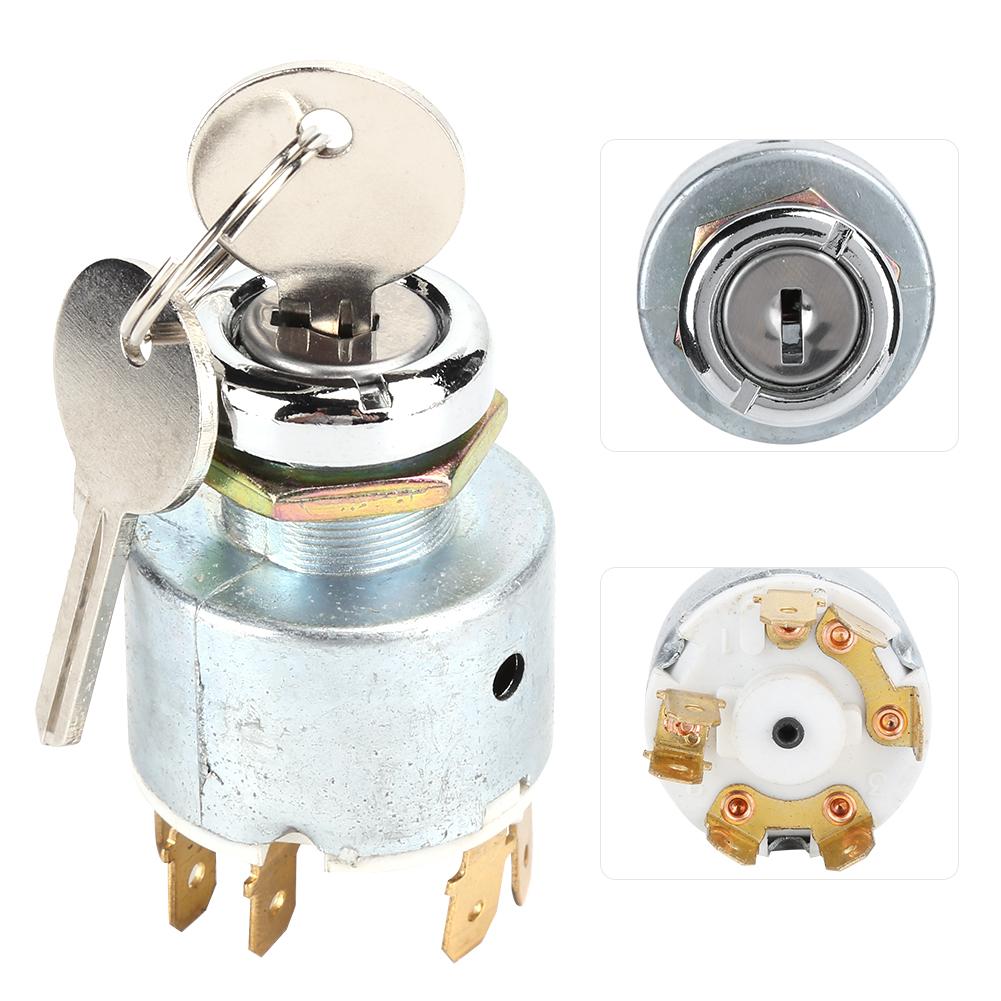 12V Zündschalter mit 2 Schlüsseln Universelles Zubehör für Boot Auto Rasenmäher