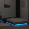 Bed Frame with LED Lights Concrete Grey 90 x 200 cm Engineered Wood