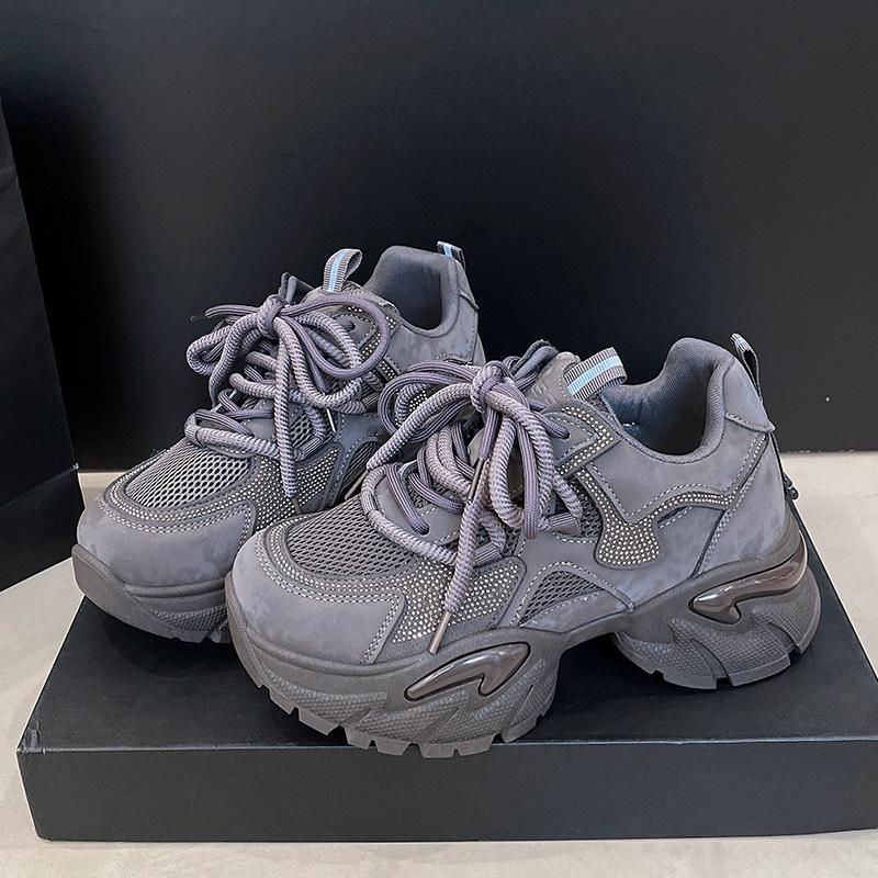 

Dad s shoes 2026 new autumn versatile height increasing women s shoes autumn and winter casual sports shoes 35 фиолетовый