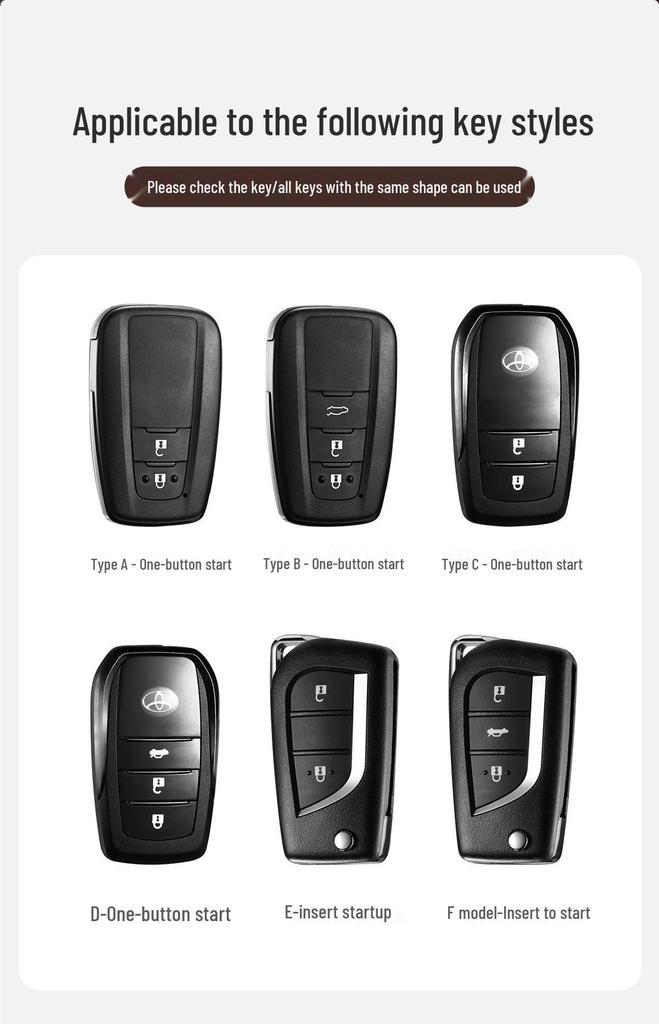 Toyota Key Case for Camry, Corolla, Levin, RAV4, Avalon, and Highlander.