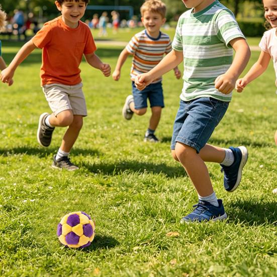 Soccer Sandbags, Soft Plush Football Sack with Spiral Fill, Portable Stress Relief Toy for Kids Adults for Outdoor Fun Foot Coordination Training