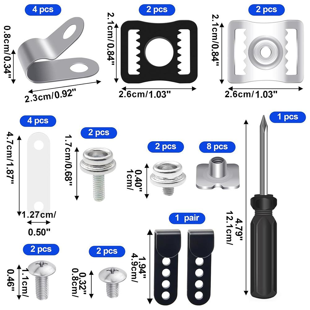 31Pcs Football Helmet Repair Kit Screws Nuts Gaskets Clips Screwdriver Hockey Helmet Replacement Parts Sports Helmet Repair Kit