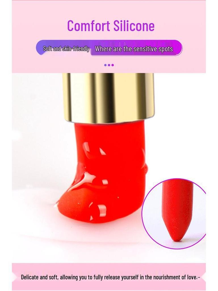 Women's Mini Lipstick Vibrator - Small AV Stick with Magnetic Attraction for Personal Pleasure