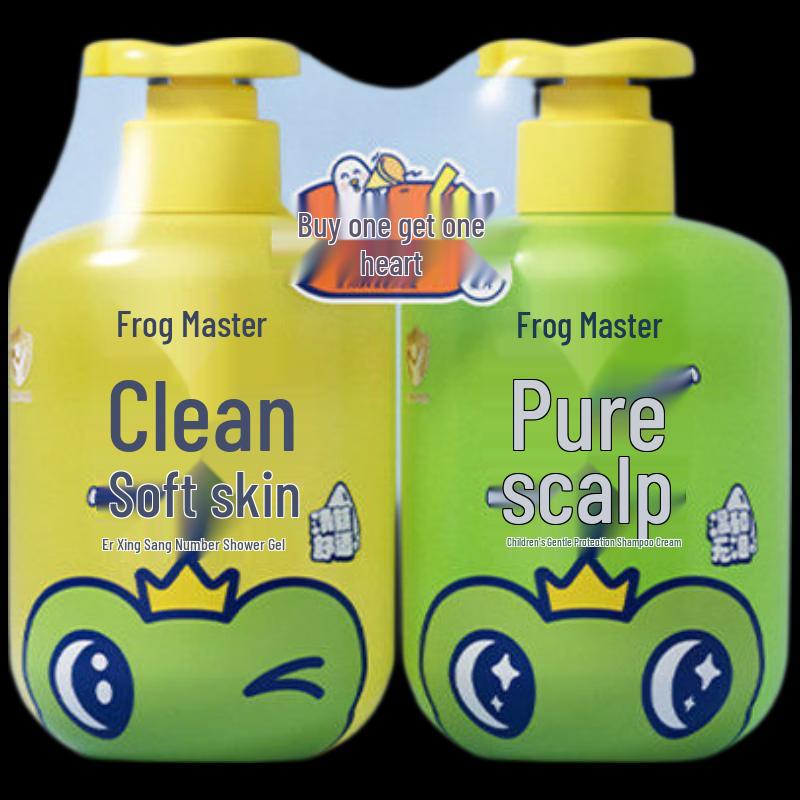 FROGPRINCE Kids Shampoo & Body Wash Set