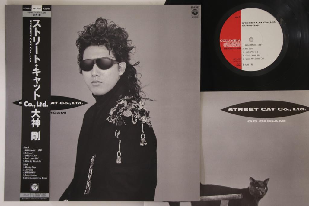 LP Record TSUYOSHI OHGAMI - Street Cat Co.,ltd AF7421 COLUMBIA 1986 Japan Obi Japanese Pop/Rock Used