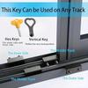 4pcs Set Adjustable Sliding Window Locks - Durable Aluminum Alloy, No-Drill Installation with Wrench & Washer Included, Secure Anti-Theft Protection