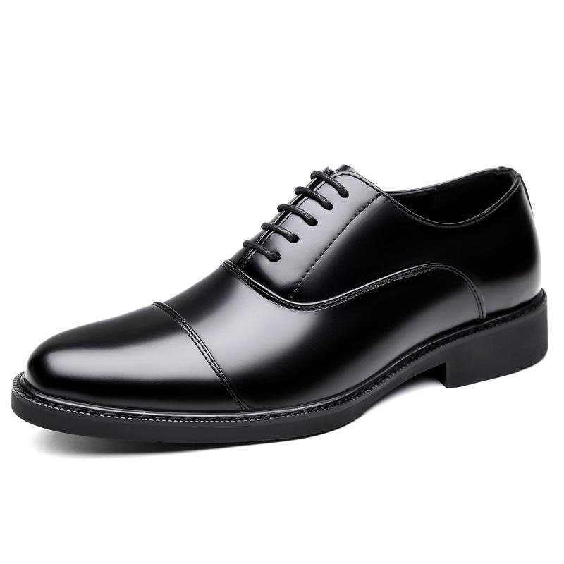 Leather shoes men's business shoes Oxford men's shoes dress three joint men's leather shoes leather shoes British style large size spot