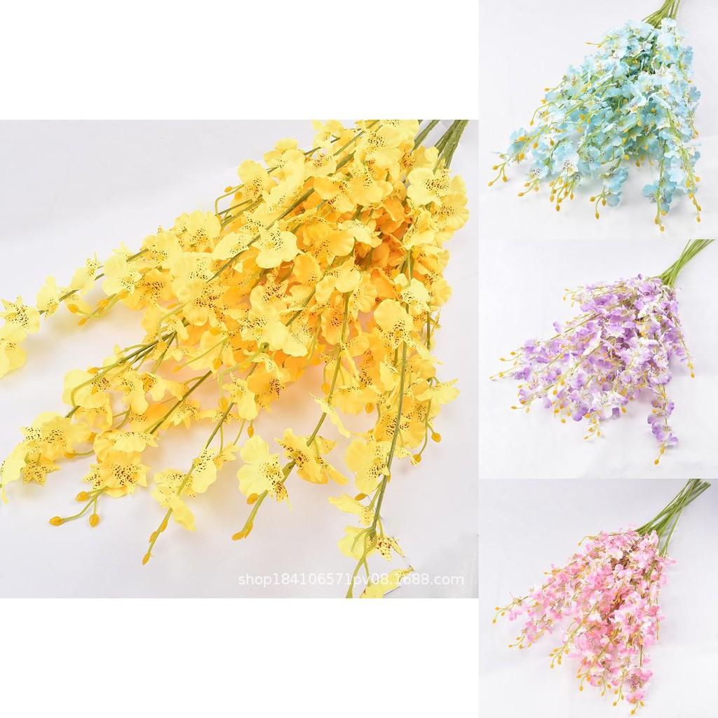 Oncidium Kunstblumenstrauß für Hochzeit, Heim- und Eventdekoration mit hochwertiger Seidenverarbeitung