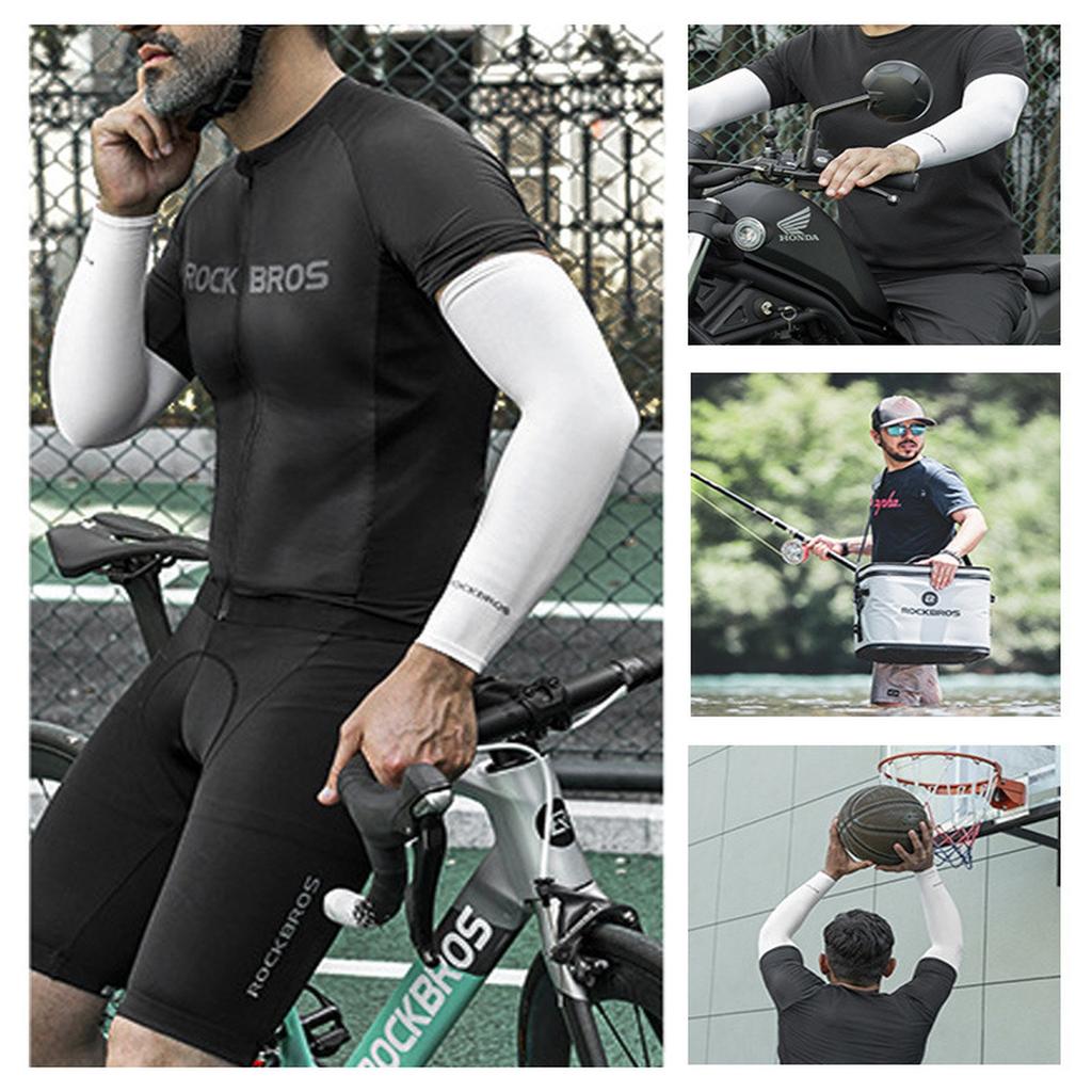 1Pair Summer Sunscreen Sleeves Ice Silk UV  Gloves Arm Sleeves Quick Dry Arm Warmer Men Women Sunscreen Sleeves