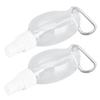 2 Pcs 50ml Travel Keychain Bottles Portable Plastic Clear Leakproof Refillable Empty Squeeze Container for Hand