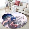 Cartoon Print Round Area Rug,Carpet Rug for Living Room Bedroom Sofa Playroom Decor,Non-slip Floor Mat