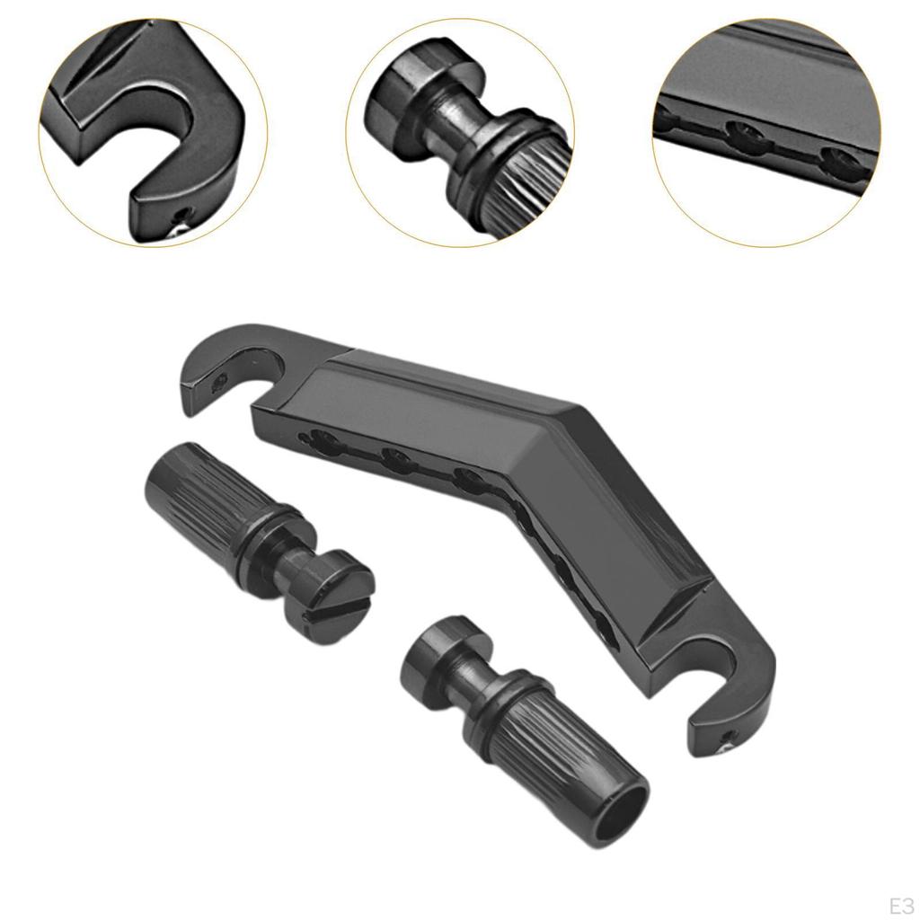 Bar Tailpiece Guitar Bridge Instrument Accessories Sturdy Heavy Duty with Anchors and