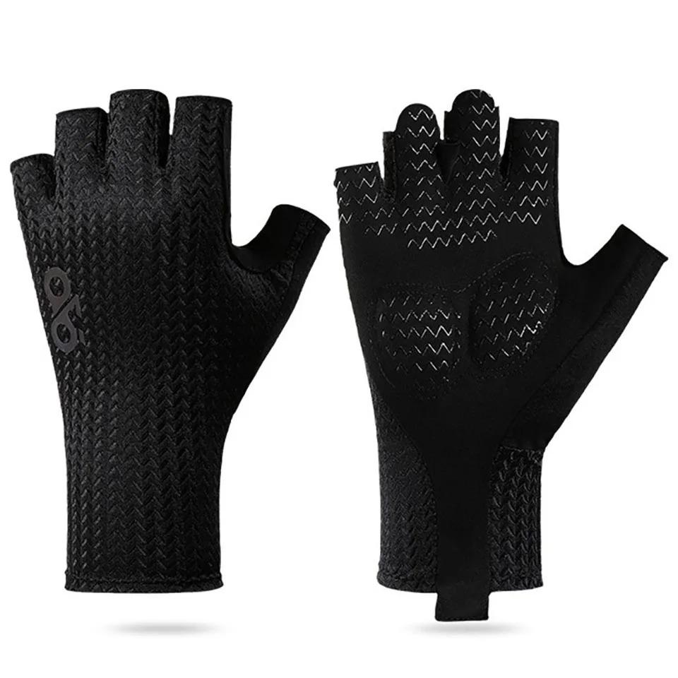 Sommer Atmungsaktive Halbfinger Radhandschuhe Ultraleicht Rennradhandschuhe Rutschfestes Silikonpolster Kühlende Sportausrüstung