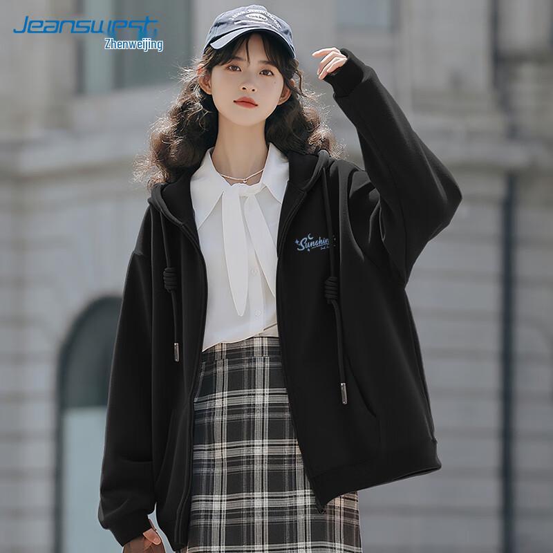 

JEANSWEST Women s Starlight Dazzle Zip-Up Hoodie L