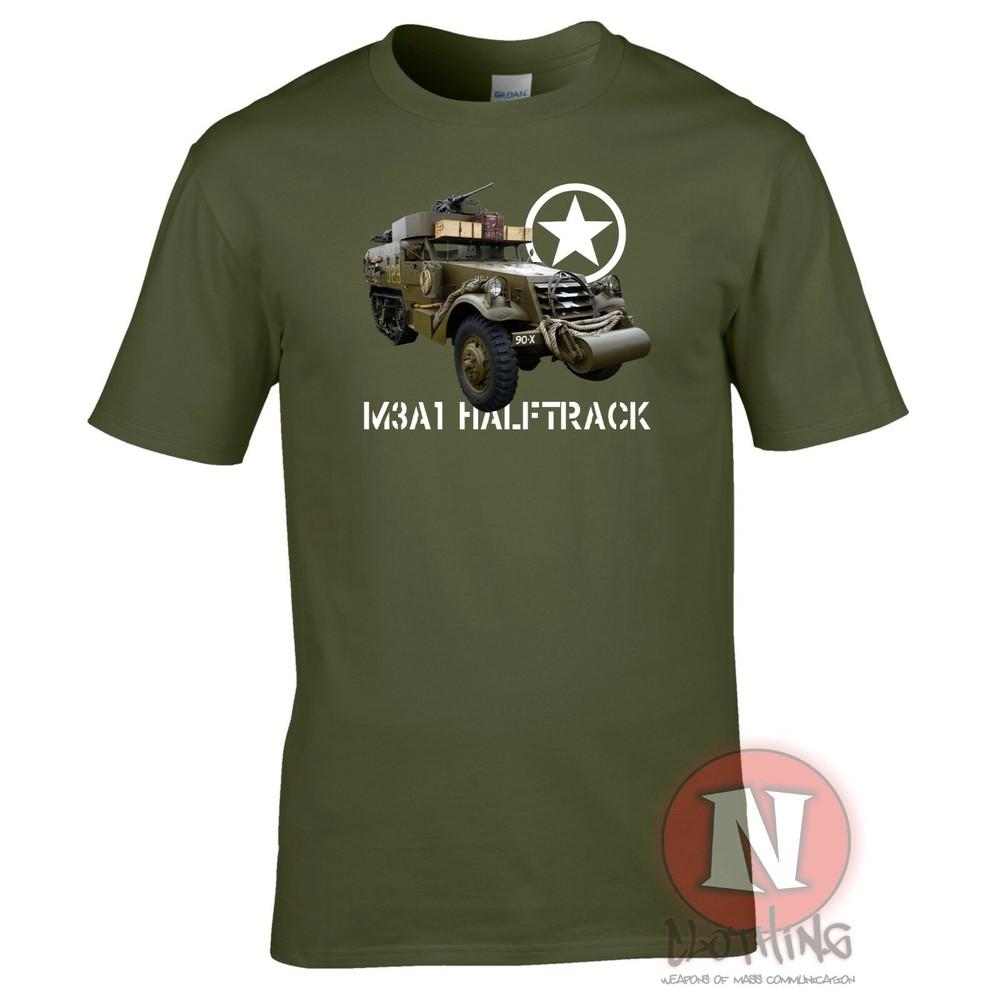 M3a Halftrack TShirt Military Nostalgia Ww2 Dday Historical Vehicle Allied Wwii