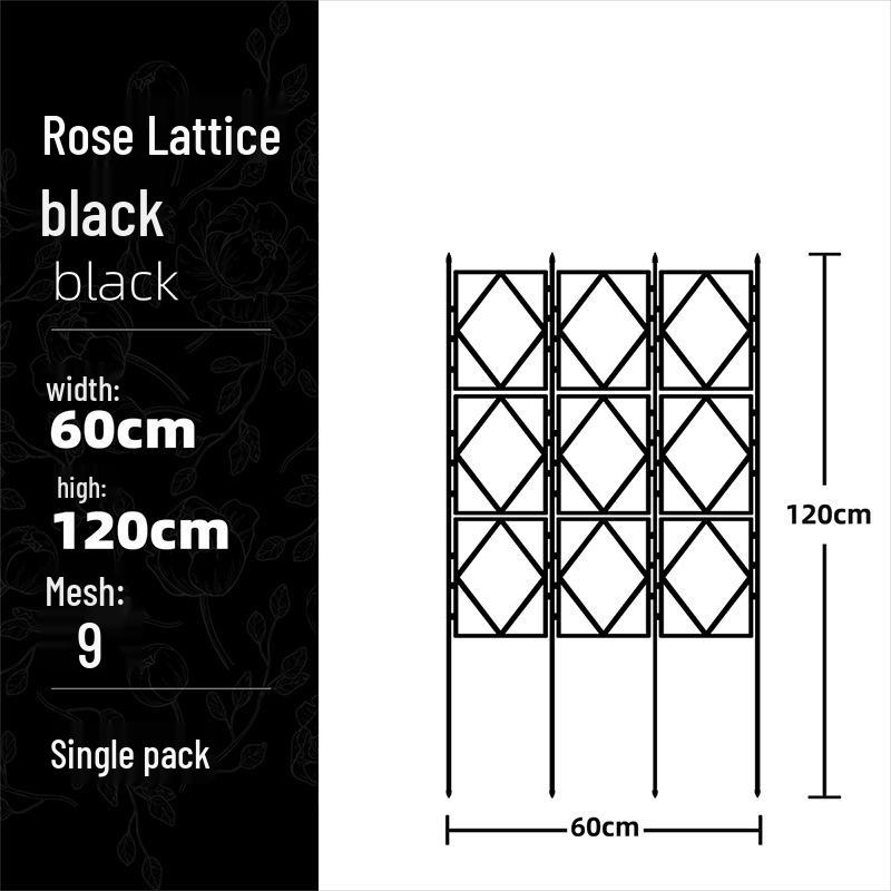 

Outdoor Climbing Plant Stand and Fence Support for Roses and Clematis Black