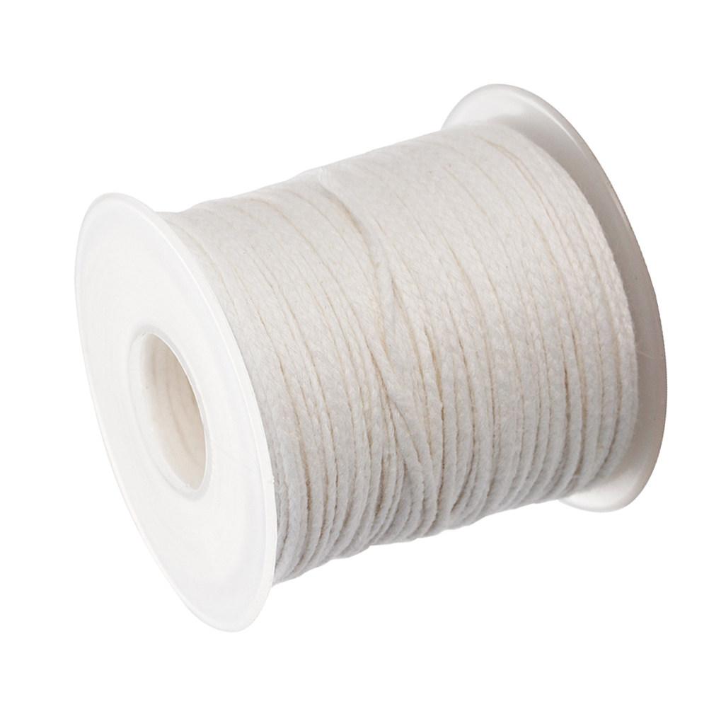 1 Roll 30M Premium Cotton Wicks for Pillar Taper Candles DIY Making Braided Wick Spool Smokeless Curling Wick