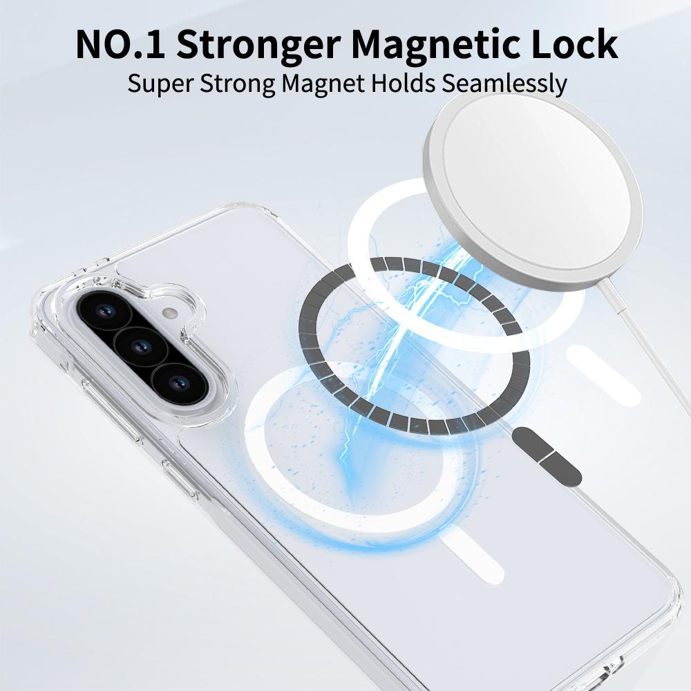 For Samsung A36/56 Anti-scratch Magnetic Two-in-one Transparent Mobile Phone Case Acrylic A06 5g Protective Cover