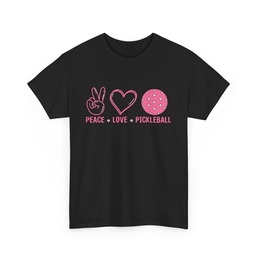 Pickleball Shirt, Peace Love Pickleball Sports Lovers Pickleball Paddle Shirt