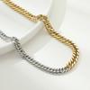 Meier New arrival hip hop punk style titanium steel necklace stylish color matching trendy cuban stainless steel clavicle chain
