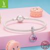 Dream Sweet Donut Pendant Accessories S925 Sterling Silver Macaron Girl Heart Diy Beads