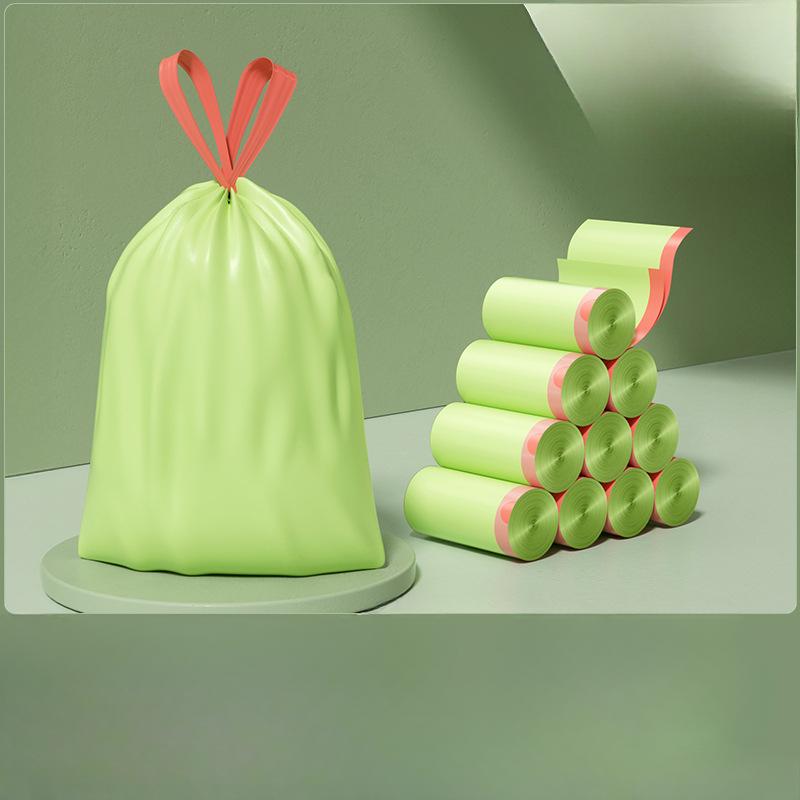 Mugwort Drawstring Garbage Bag Fly and Mosquito Repellent Automatic Closure Household Hand-held Garbage Bag